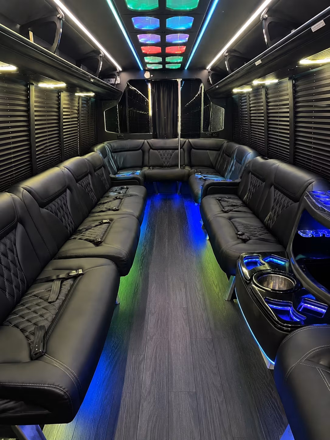 oxnard 20 passenger party bus interior
