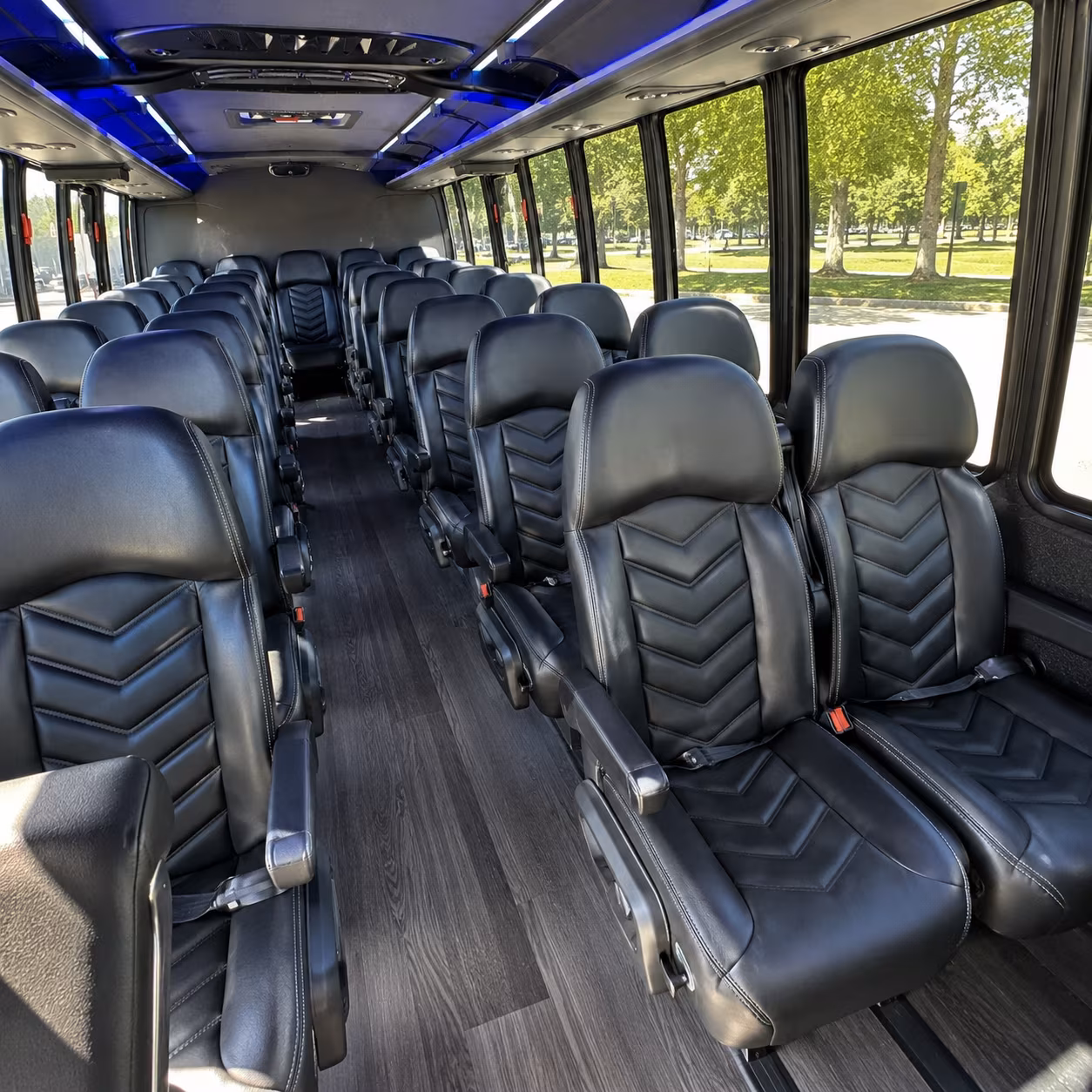 oxnard 28 passenger minibus interior