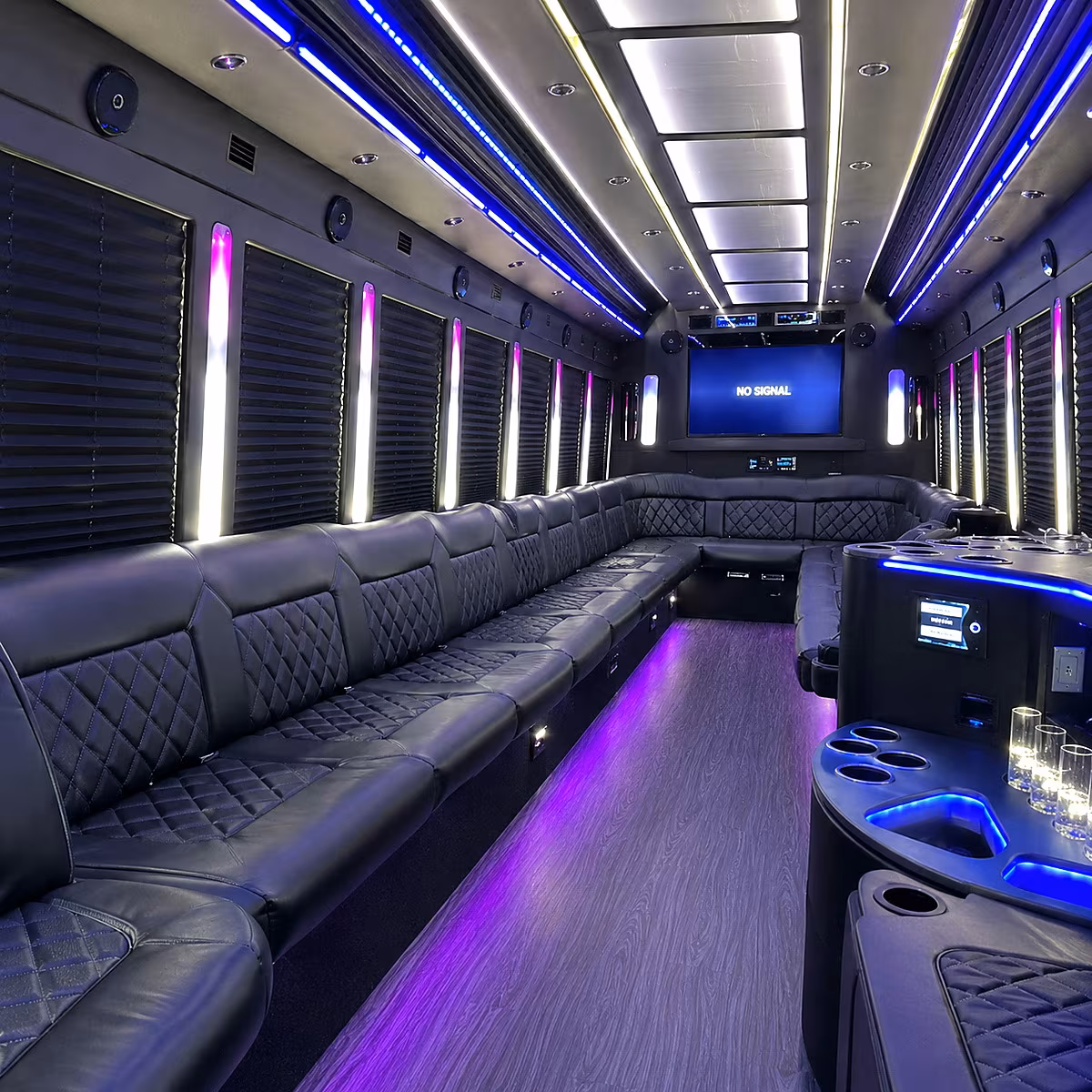 oxnard 30 passenger party bus inside