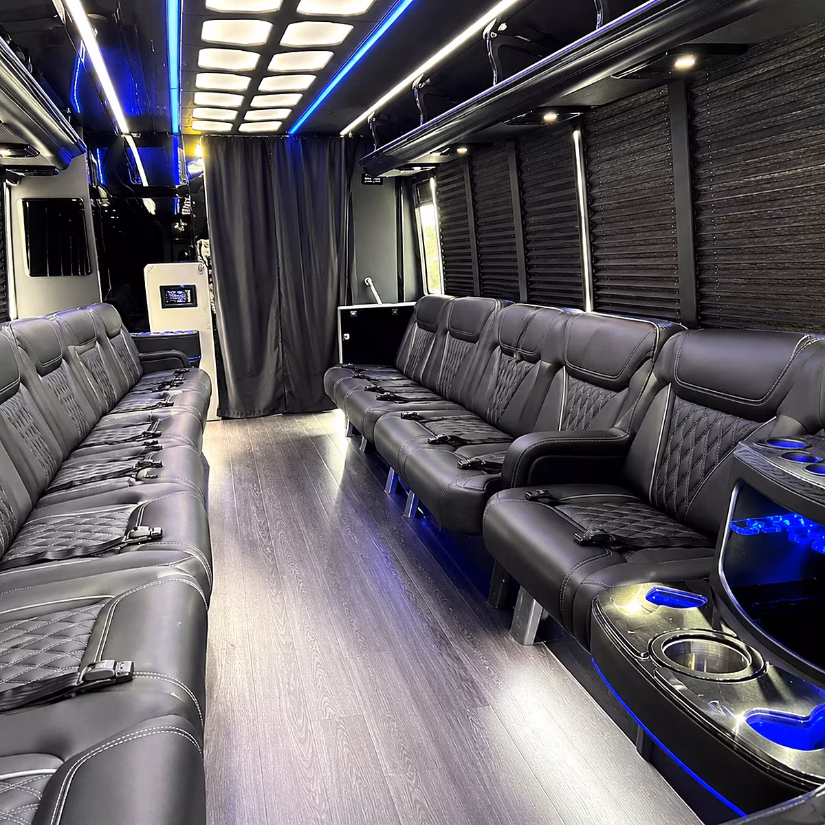 oxnard party bus rental interior